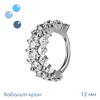 Кольцо-кликер из кобальт-хрома Серсея 1.2 мм (16 G)